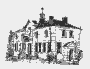 Pen sketch of Carnegie building which houses Museum
